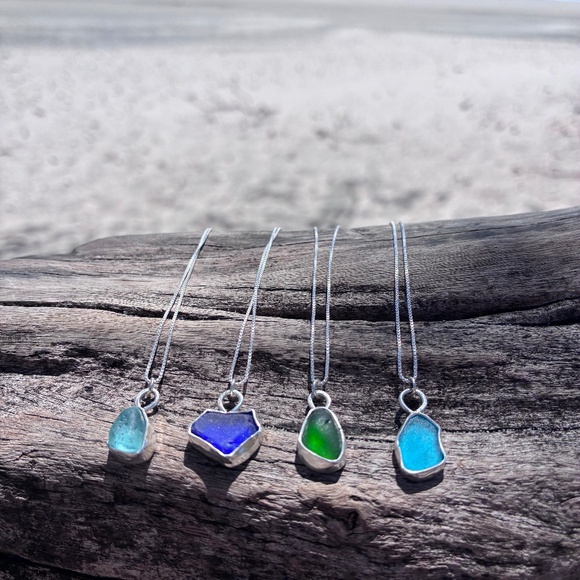 Two Stoned Jewelry Jewelry - Mendocino Sea Glass Necklace #2 – Coastal Sea Glass Necklace
